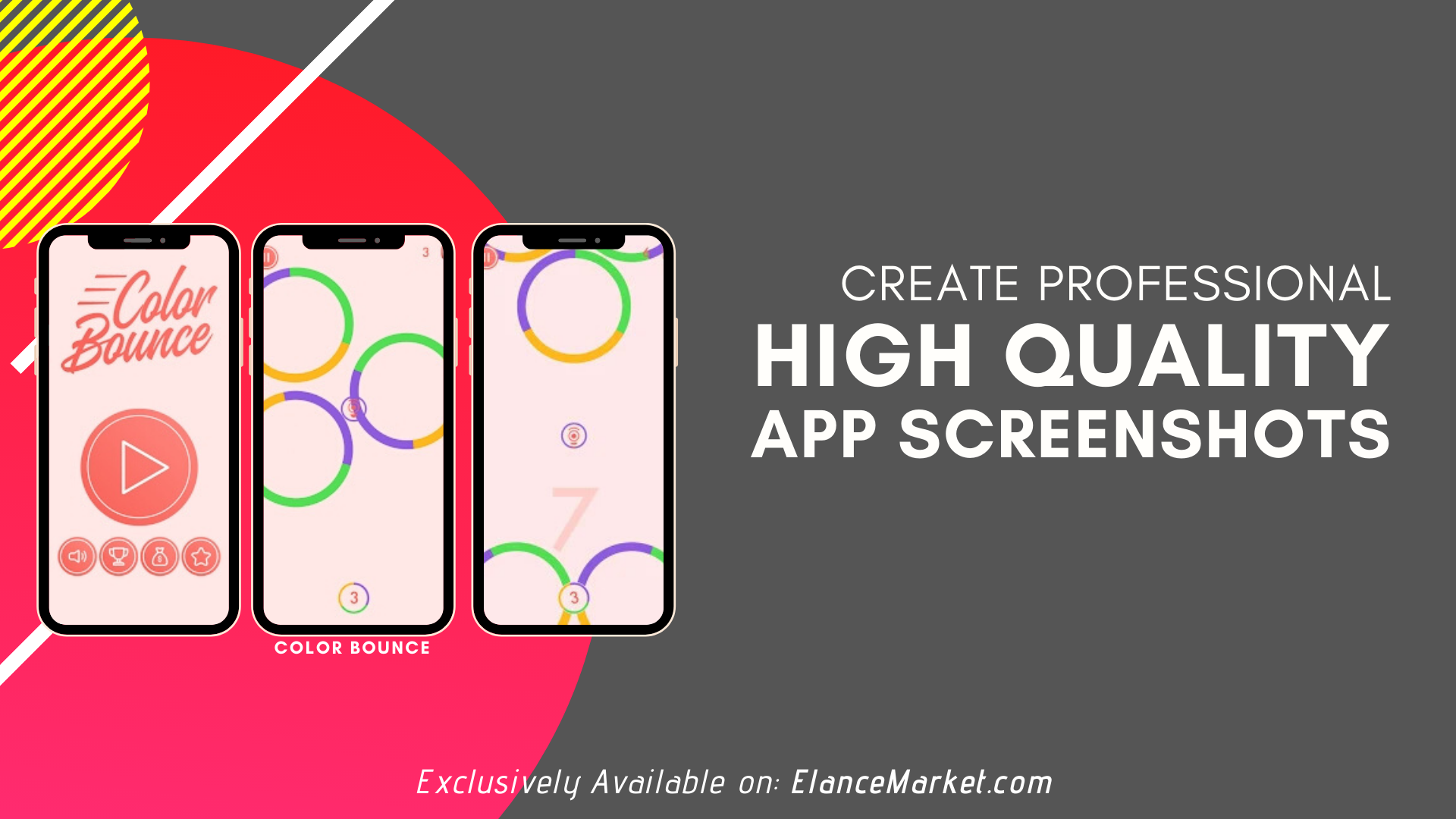 Create Professional High Quality App Screenshots Graphics & Design