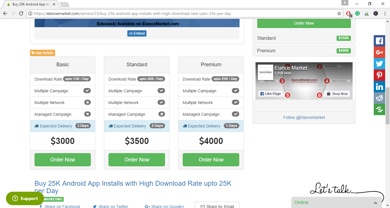 Elance Market Dashboard